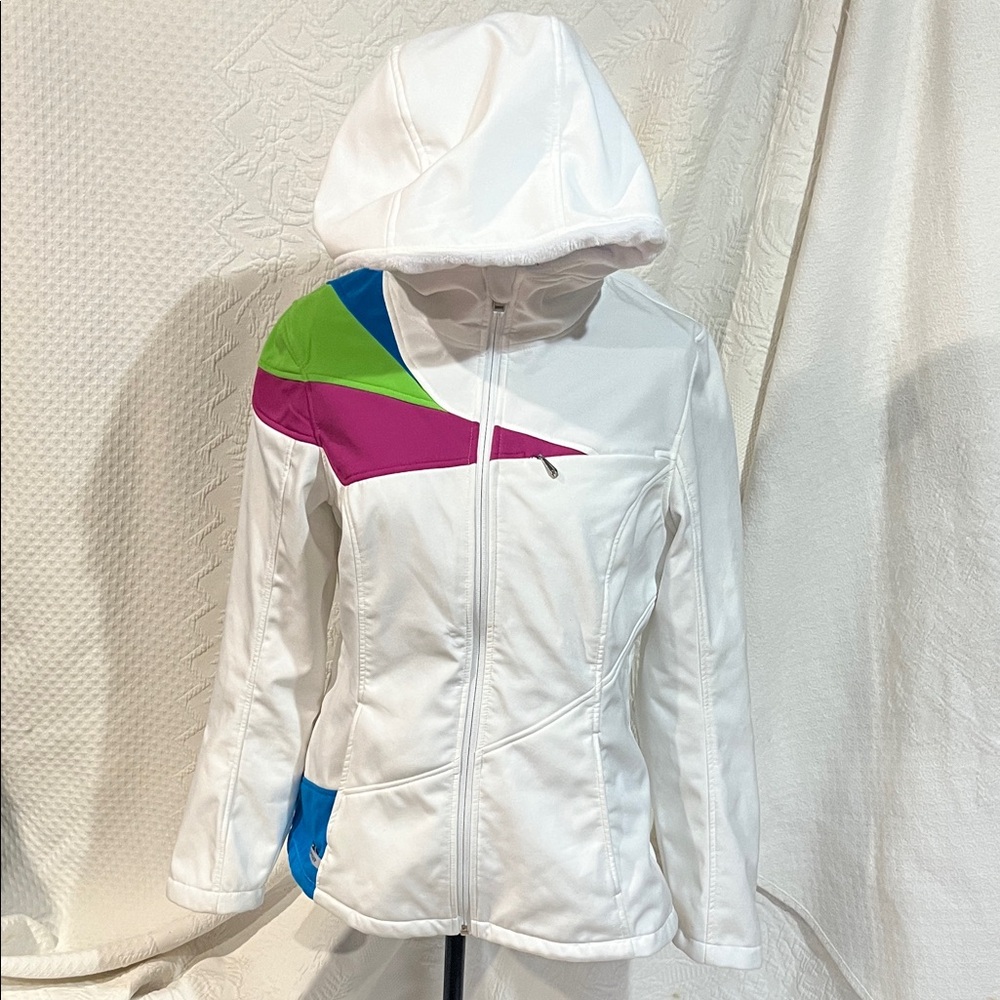 Spyder Inspire full zip hoodie jacket‎ with multi-color accents, size large